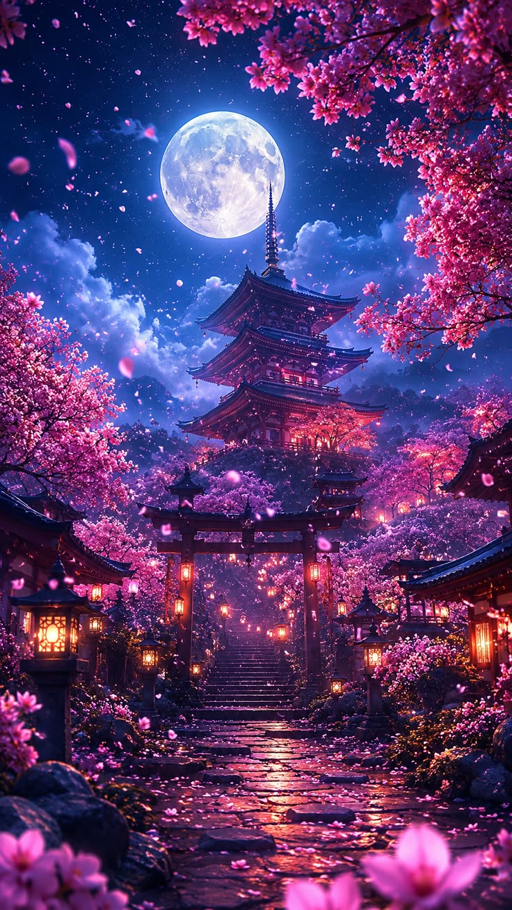 Kyoto sous la lune, animation cinématique